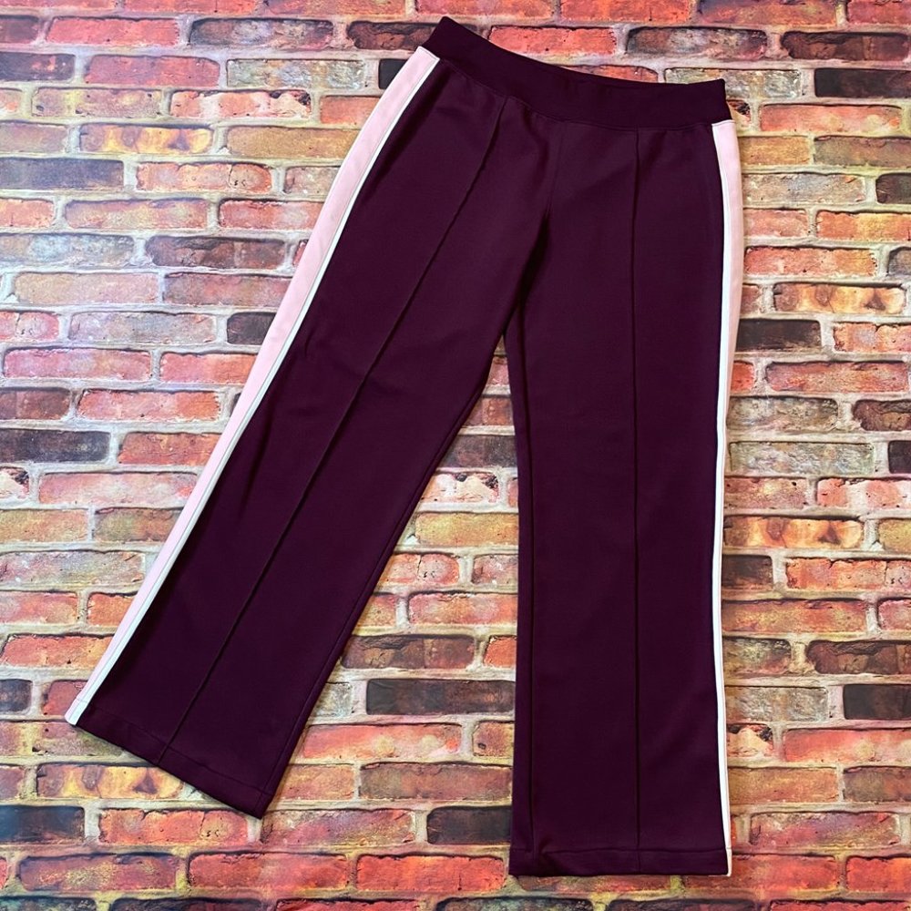 New York & Co Burgundy Track Pants Size Small Performance Wear Joggers
